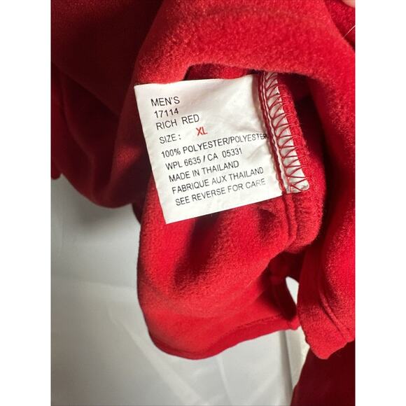 VTG Woolrich John Rich and Bros Mens Fleece Full Zip Jacket Men’s XL Red - Picture 5 of 7